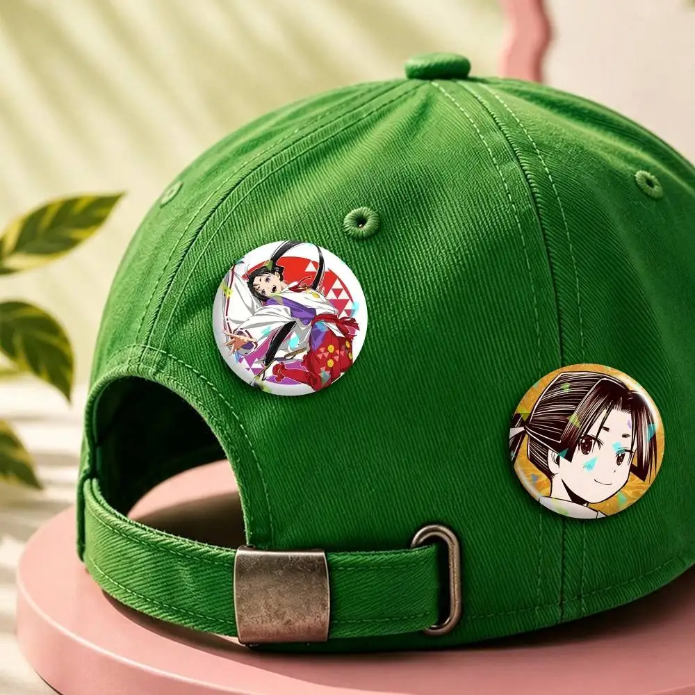 S-Sparks of Tomorrow Anime Merch Round Brooch Pins, Personalized Badges With Broken Glass Design Fashion Accessory