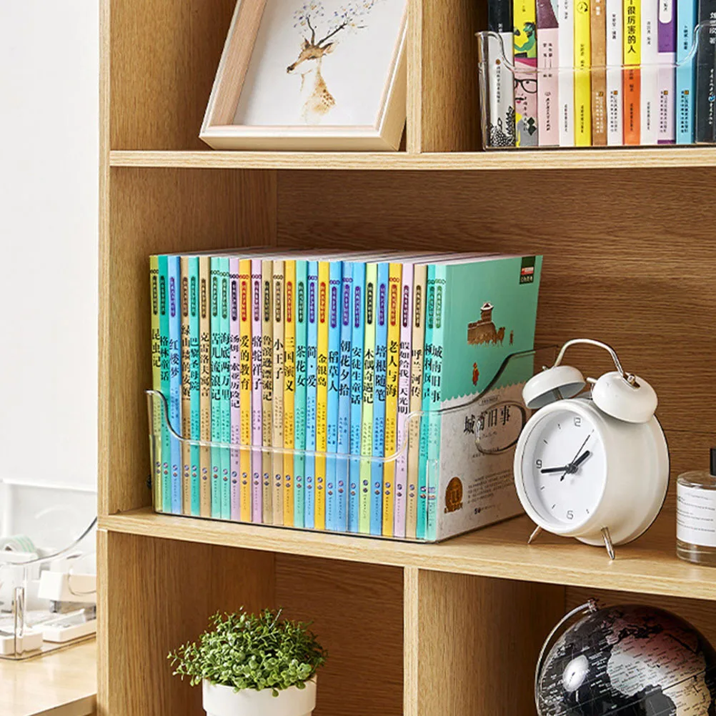 

Clear Book Bin Sturdy Nesting Plastic Drop Resistant for Classroom Kitchen Pantry Storage Organizer Clear Book Bins
