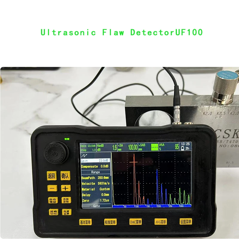 

UF100 Digital Ultrasonic Flaw Detector High-speed capture Automated Calibration Automated Gain Range