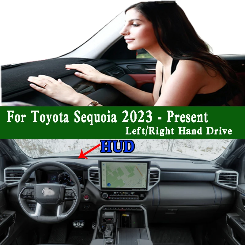 For Toyota Sequoia 2023 2024 Dashmat Dashboard Cover Instrument Panel Sunscreen Protective Pad Dash Mat Ornaments