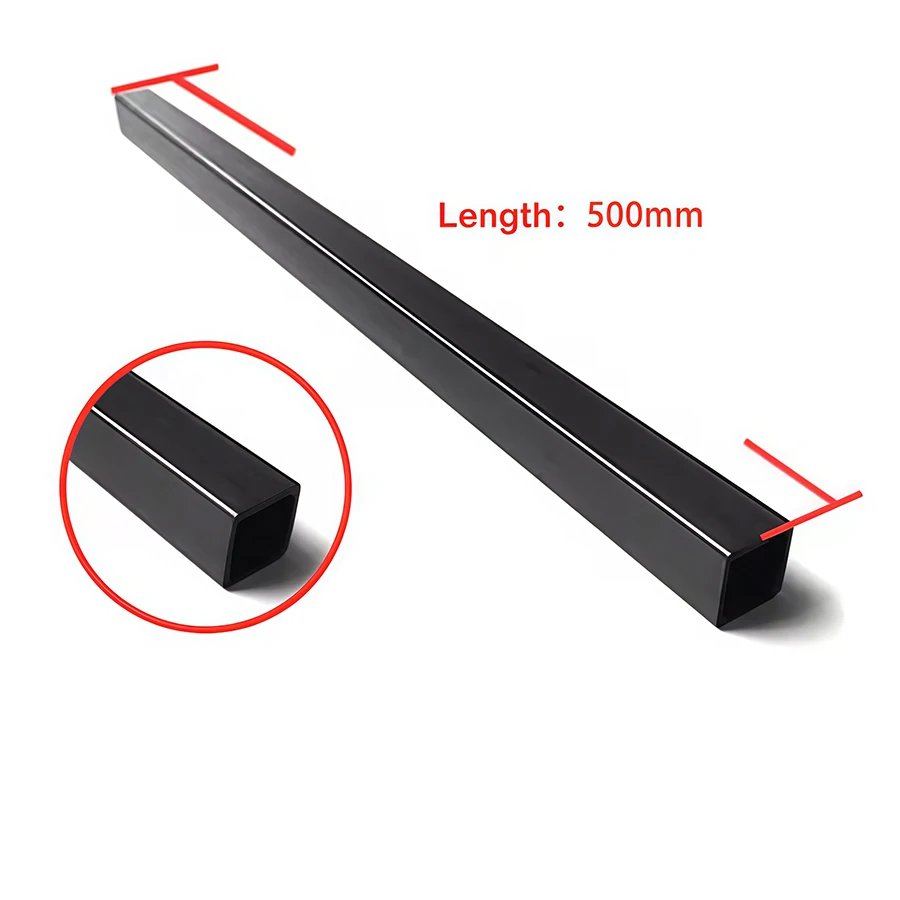 10PCS Outer Inner Square Carbon Fiber Pipe  3mm~10mm Square Tube Carbon Square Tube For Quadcopter Multicoptor Length 500mm
