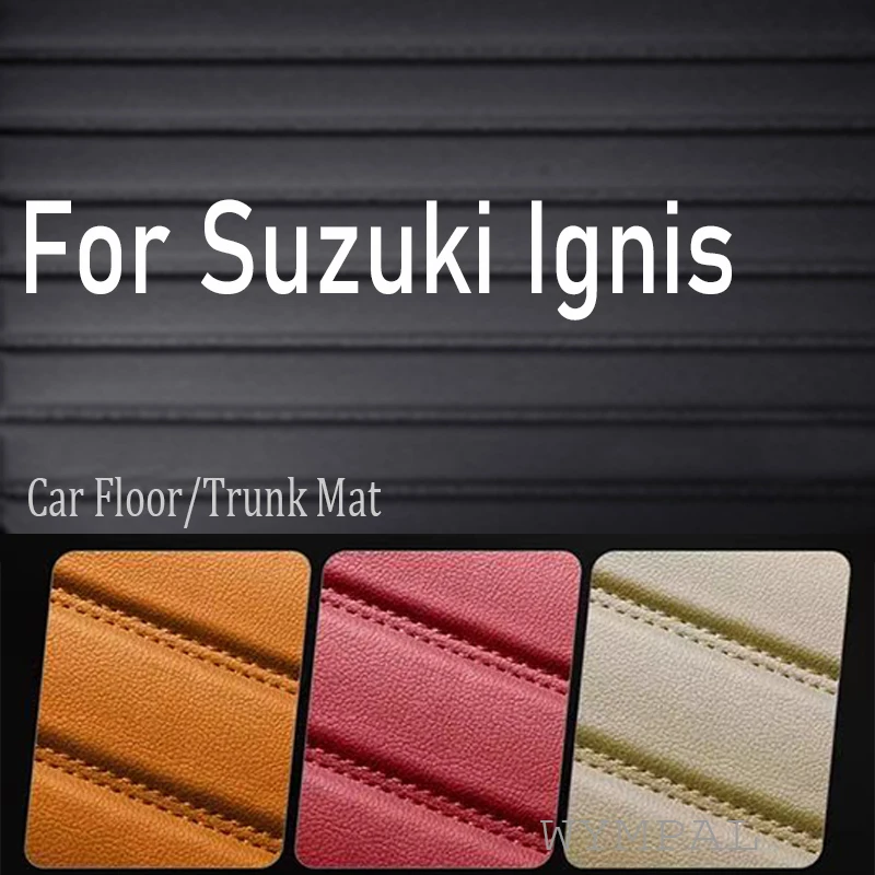 

Luxury Car Mats For Suzuki Ignis MF 2020 2021 2022 2023 Auto Leather Floor Durable Rugs Carpets Pads Car Accessories Interior