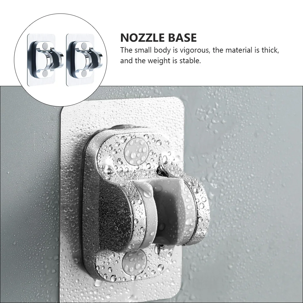 

2Pcs Shower Head Bracket ABS Universal Holder Adhesive Bathroom Nozzle Bracket Durable Lightweight Smooth Surface Installation