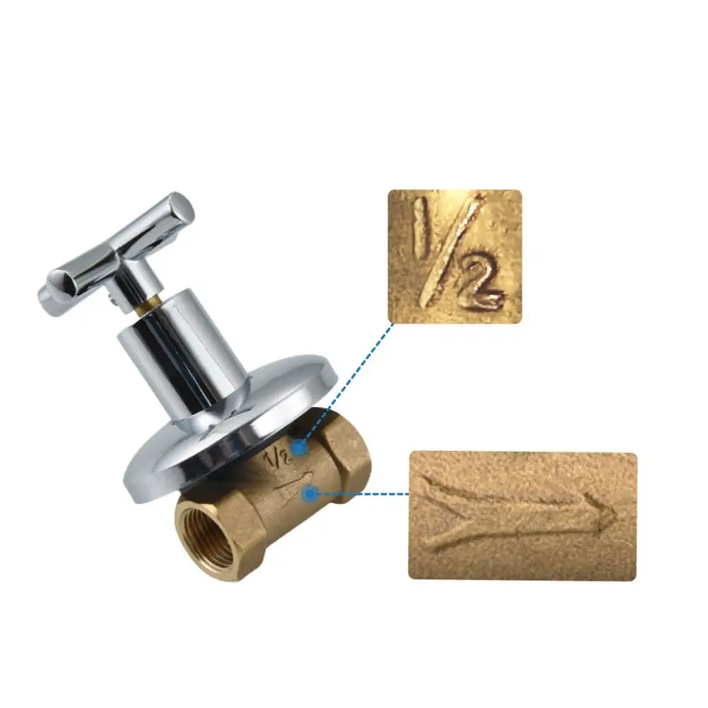 Brass Quarter Turned Full Turned Shower Stop Valve Concealed Switch Bathhouse Shower Shutoff Valve Open Quickly Plumbing Fitting