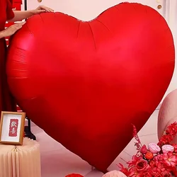 63Inch Large Heart Shaped Balloons Valentine's Day Love Aluminum Film Balloons for Valentine's Birthday Wedding Party Decoration