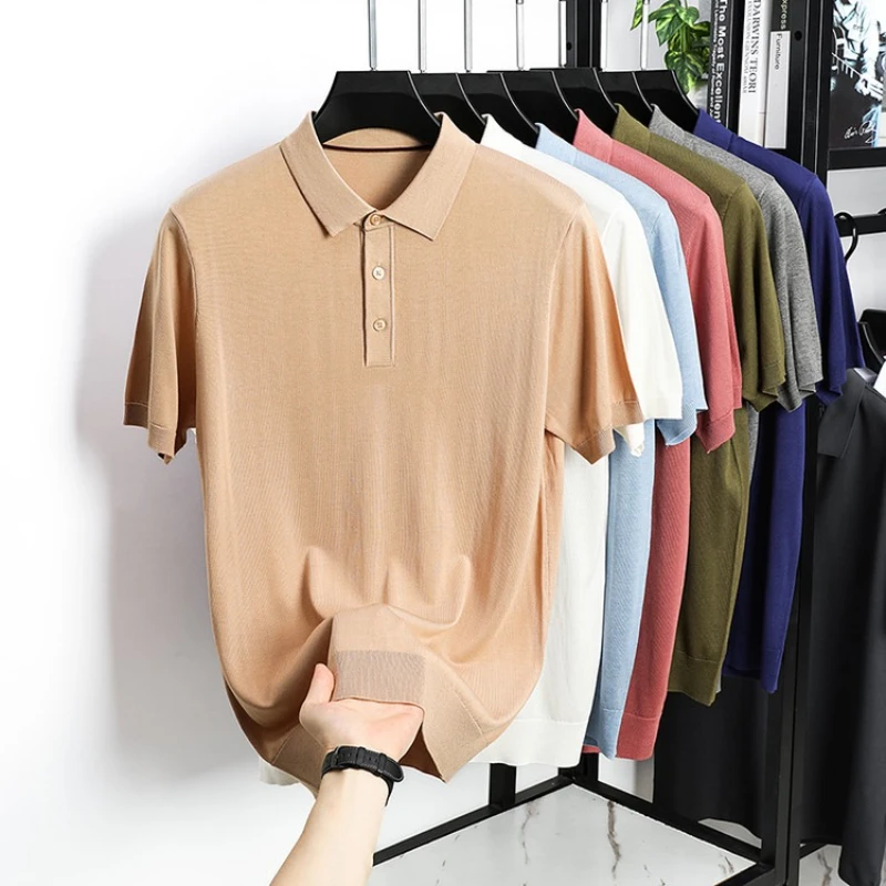 Men's Lyocell Polo Shirt - Summer Essential 100% Breathable Tencel Wrinkle-Free & Eco-Friendly Soft Handfeel 17 Colors Available - view 2