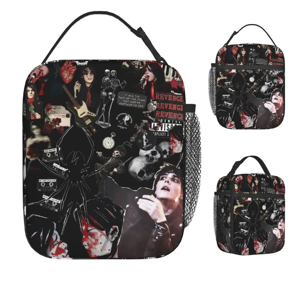 

My Chemical Romance MCR Music Band Сумка для обеда Винтажная коробка для завтрака Дорожные портативные изолированные термосумки для обеда Дизайнерская сумка-холодильник