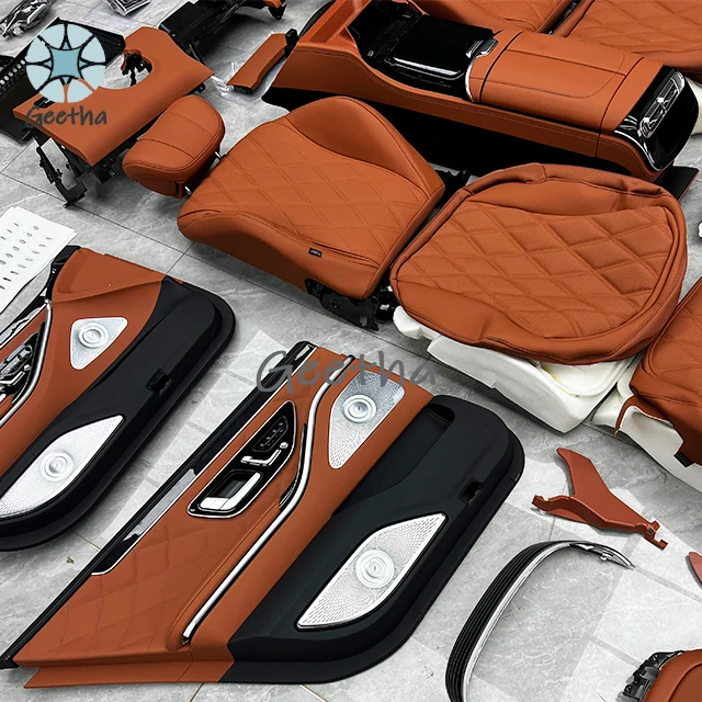 

For New Design W221 Upgrade To W223 Interior Kit Modification Interior Modification of Center Console Seat Leather Cover