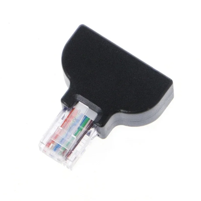 RJ45 إيثرنت ذكر إلى 8 دبوس AV محطة المسمار محول محول كتلة التوصيل لكاميرا CCTV