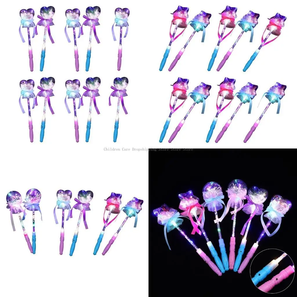 

Princess Wand LED Flashing Toy Glitter Light Up Crystal Fairy Wand Children Girls Favor RaveRally Props