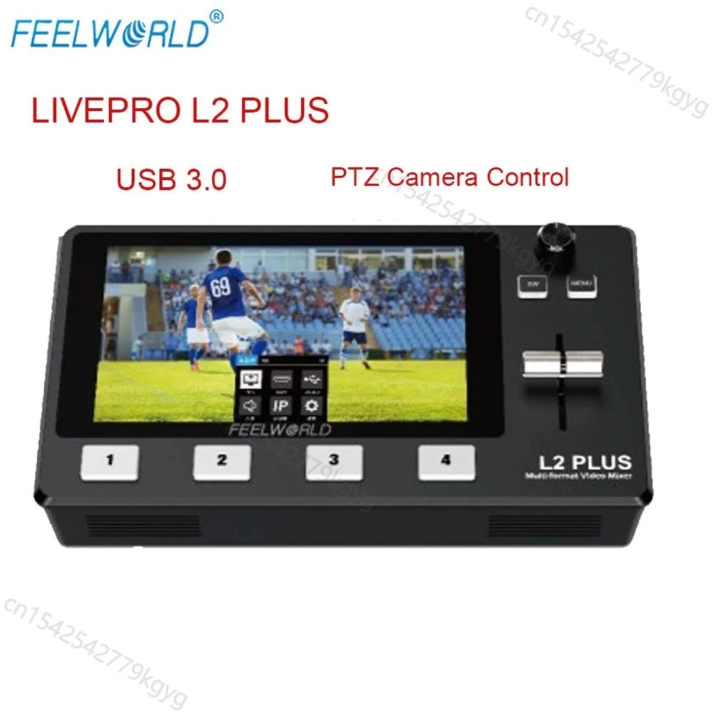 

Feelworld Livepro L2 Plus Мини-многоформатный видеомикшер-переключатель потокового вещания 5,5-дюймовый видеопереключатель с сенсорным экраном