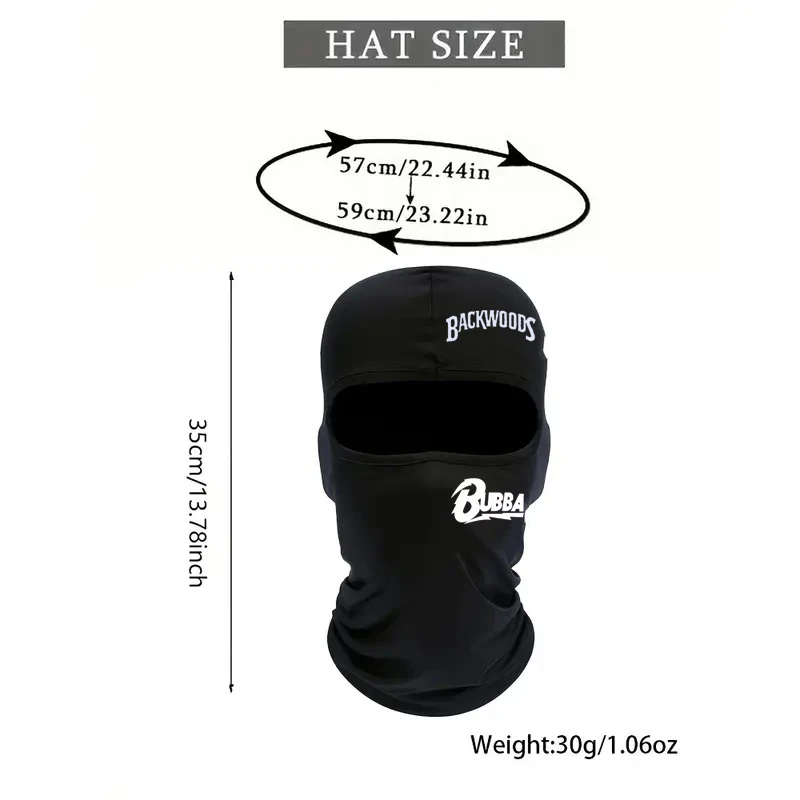 1/5PC full face protective face mask, fashionable and trendy letter printed all season universal cycling face mask