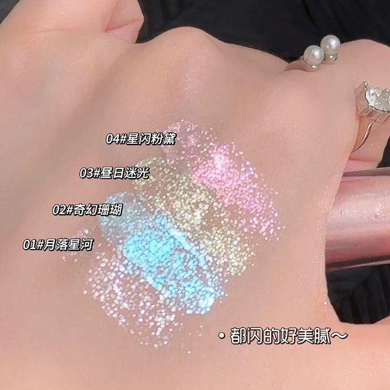 A Drop of Tear Burst Liquid Eyeshadow Glitter Shimmery Pearl Eyeshadow Liquid Glitter Highlight Brightening eye makeup