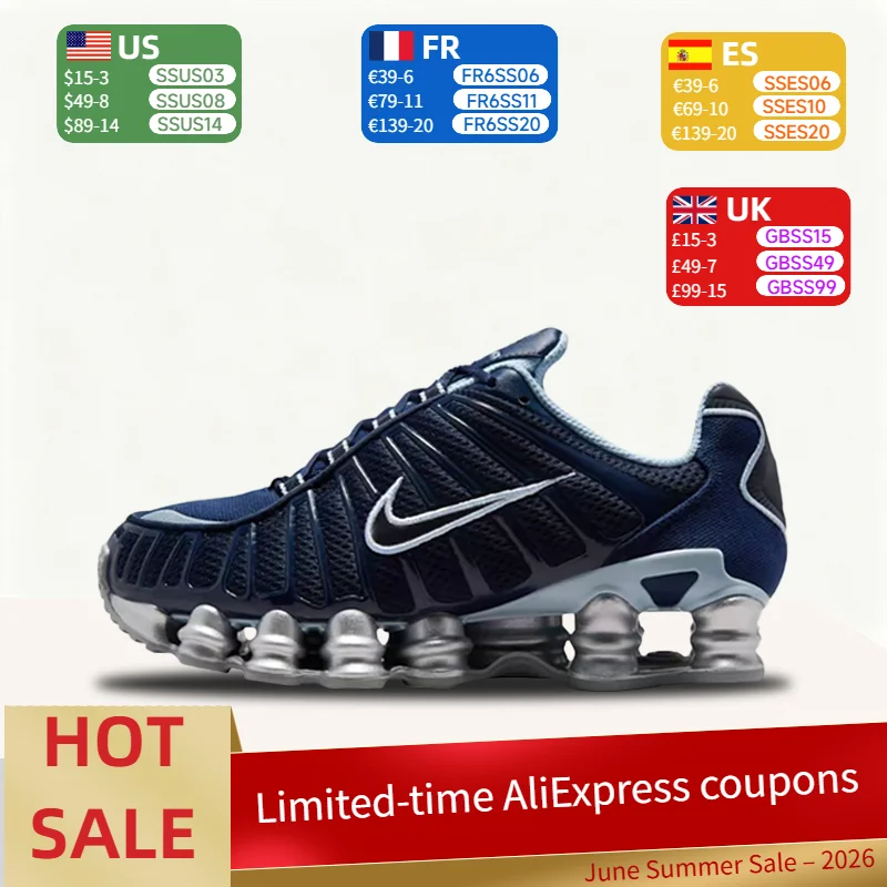 Nike Shox TL series comfortable and versatile cushioned rebound low-top casual shoes for women in blue color  IH4481-400