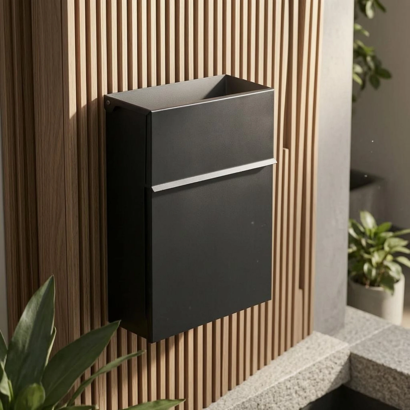 Wall-Mounted Mailbox Front Flap Metal Mailbox Postbox Smooth Finish