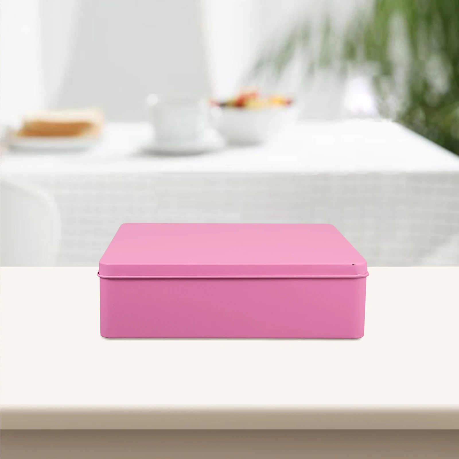 

Oversized Square Containers Storage Boxes Large Capacity Sealed Metal Pencil Box Lid Metal Tins Home ganization Empty Box