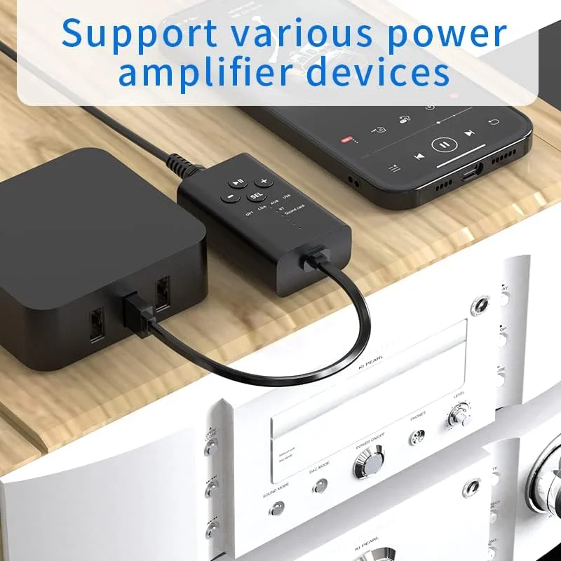 جهاز استقبال الصوت Bluetooth5.2 لمكبر الصوت، USB إلى الألياف البصرية المحورية AUX الناتج محول رقمي كارت الصوت لـ Win7/8/10 PC