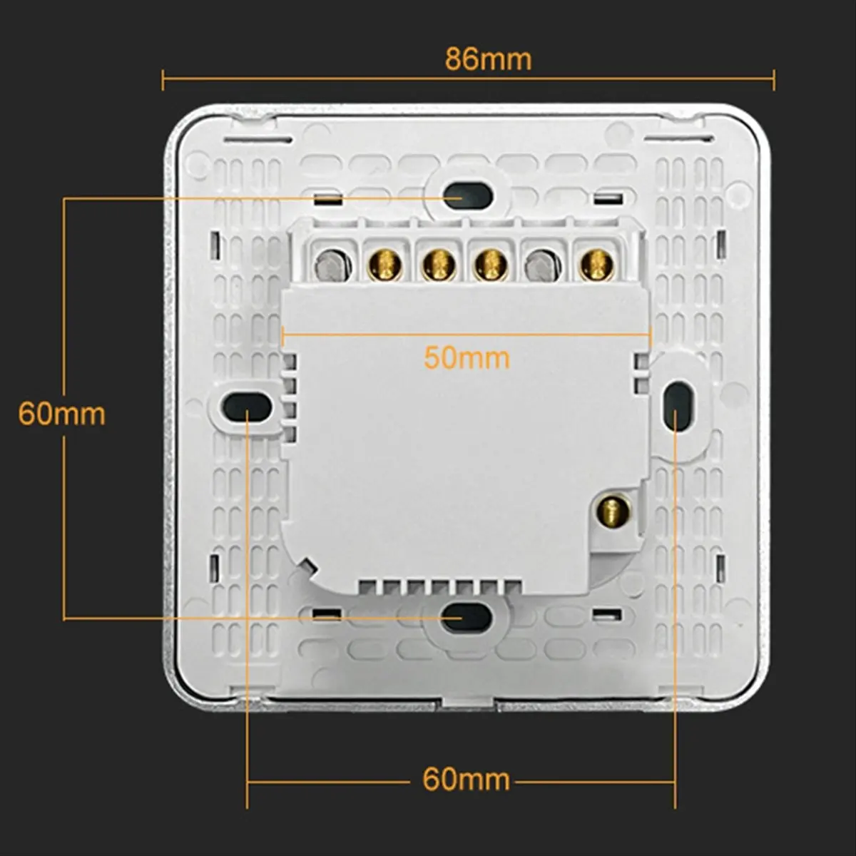 Tuya Smart Home WiFi Display Light Switch Glass Touch Switch for Three-Way Switch Black