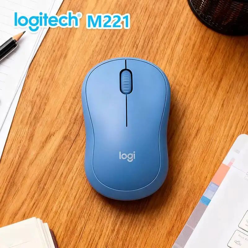 

Logitech M221 silent mouse,wireless USB interface,18-month battery life, available in black, blue, red, and gray Sweat resistant
