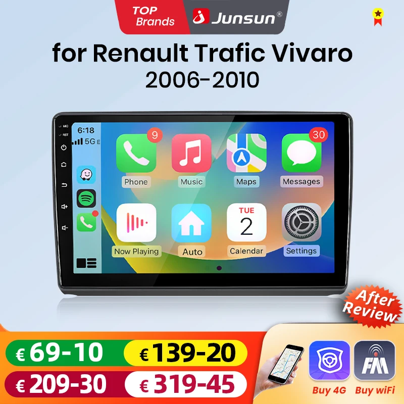 Brezžični CarPlay avtoradio za Opel Vivaro, Renault Trafic