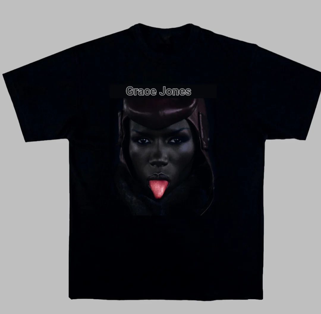 Grace Jones Rock Female Singer Music Art Summer Leisure T-Shirt Men's and Women's Luxury Brand Top