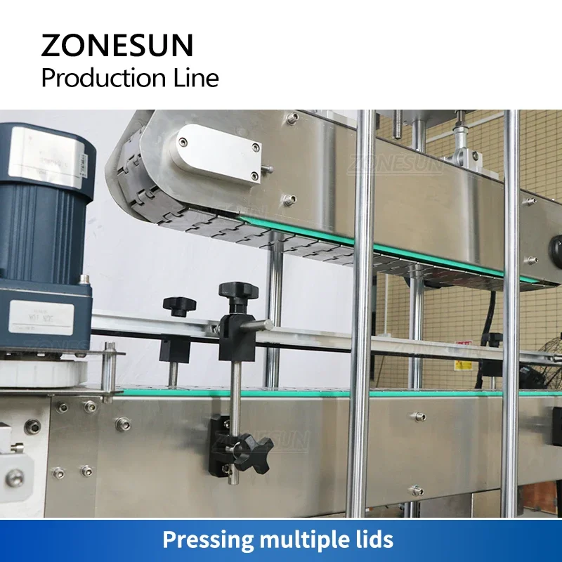 Zonesun ZS-FMYG1 linha de produção de enchimento de broca automática parafuso tampa de garrafa servo motor máquina de enchimento alimentador automático