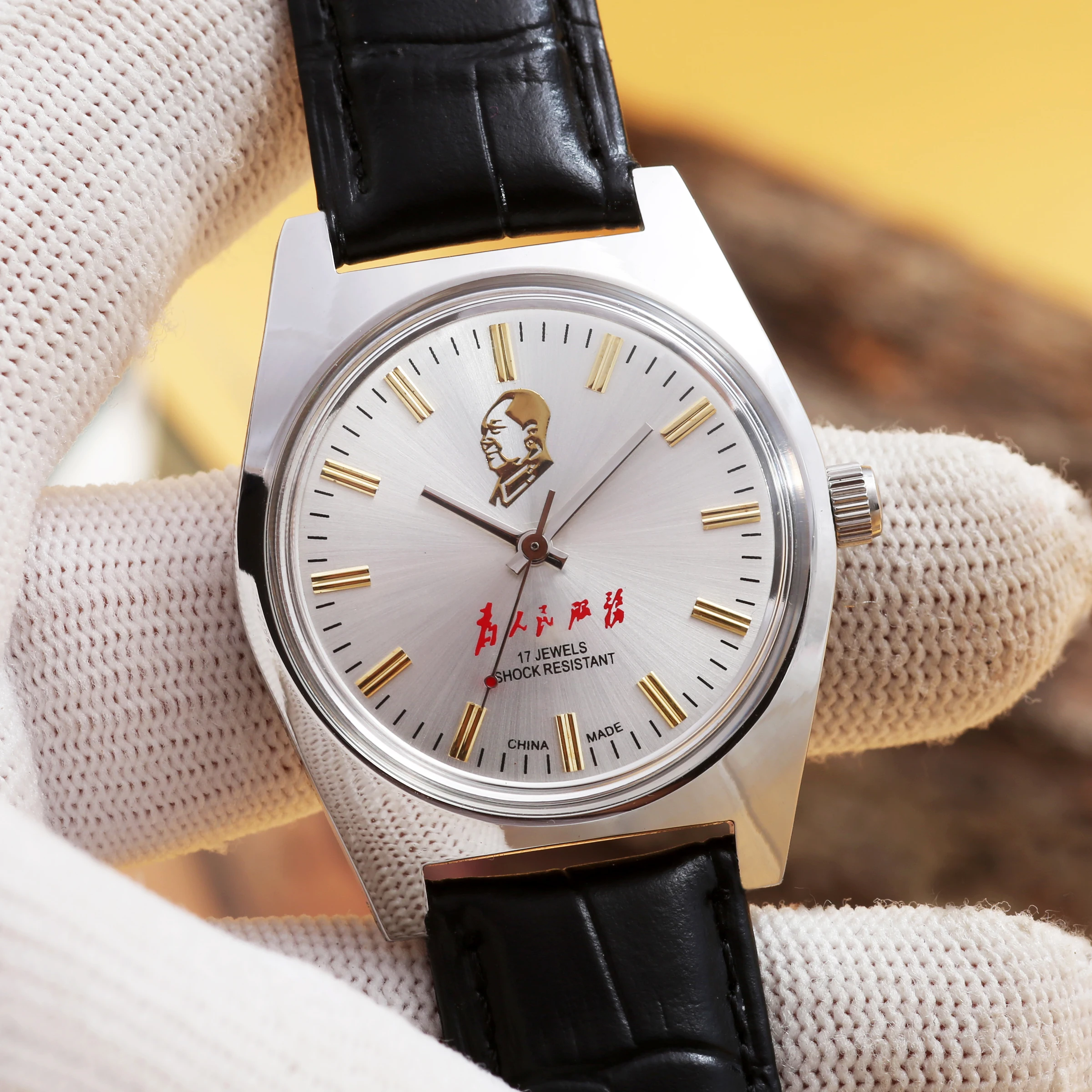 カスタム腕時計　7120 Shanghai 7120 Hand-Wind Mechanical Watch Men 36mm Retro Business