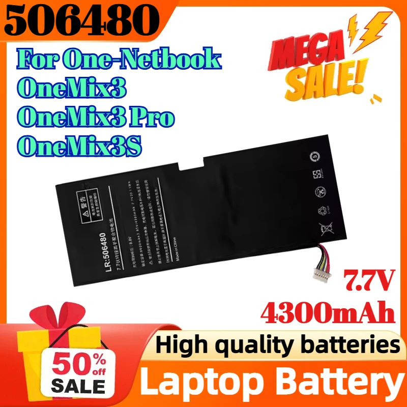 

506480 7.7V 4300mAh Battery for One-Netbook OneMix3 OneMix3 Pro OneMix3S Laptop Battery