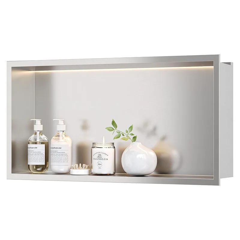 

Stainless steel niche baffle metal TV cabinet embedded toilet rack anti-corrosion and rust niche