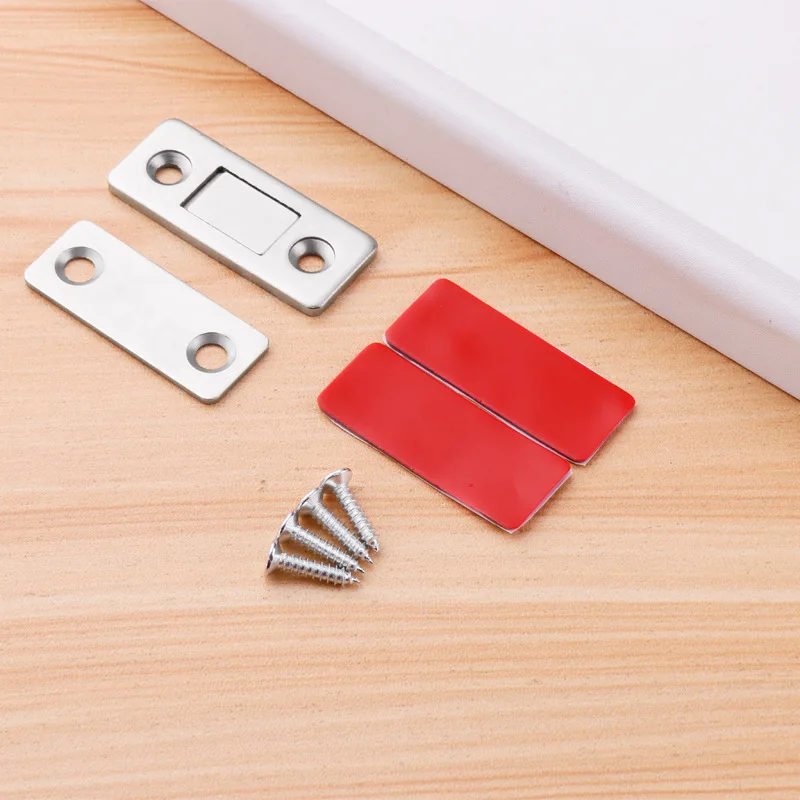 2pcs/Set Magnetic Cabinet Catches Magnet Door Stops Hidden Door Closer With Screw For Closet Cupboard Furniture Hardware