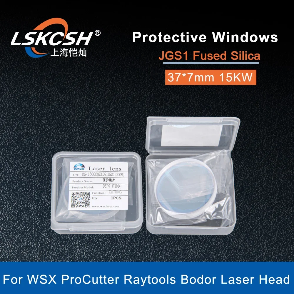  10Pcs/Lot WSX Original Protective Windows Lens 37*7mm 6KW 15KW for WSX ProCutter Raytools Bodor NC150 Fiber Laser Head