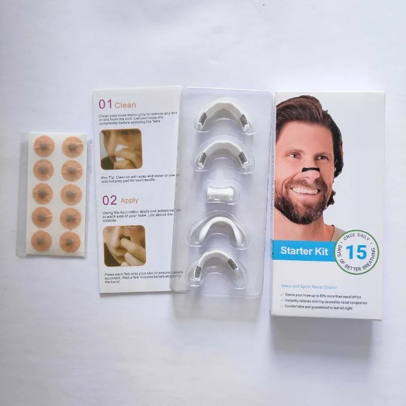 تخفيف احتقان الأنف الشخير تحسين النوم مريح التهوية ممارسة المغناطيسي شفط حزام الأنف موسع الجهاز التنفسي