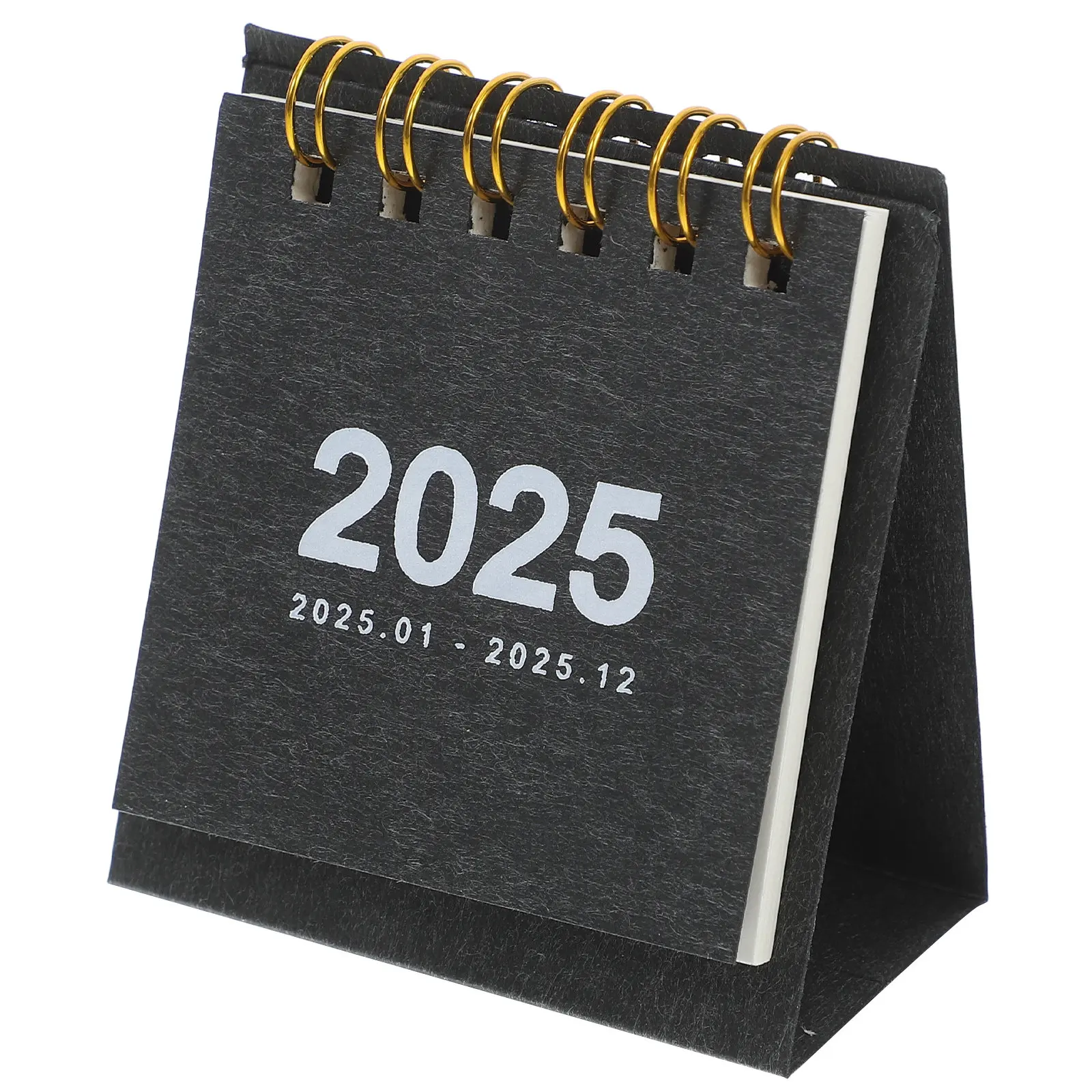 Mini Flip Desk Calendar 2025 Spiral Doublewire Bound Standing Desktop Calendar Compact Elegant Monthly Organizer for Office Home