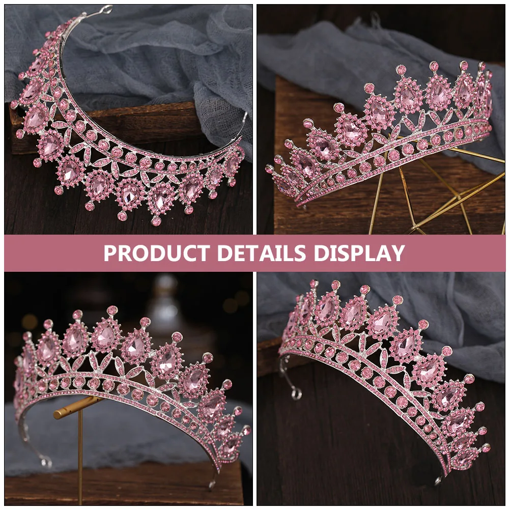 

Rhinestone Crown Tiara Wedding Bride Headband Flash Headdress Rhinestones Hair Accessories