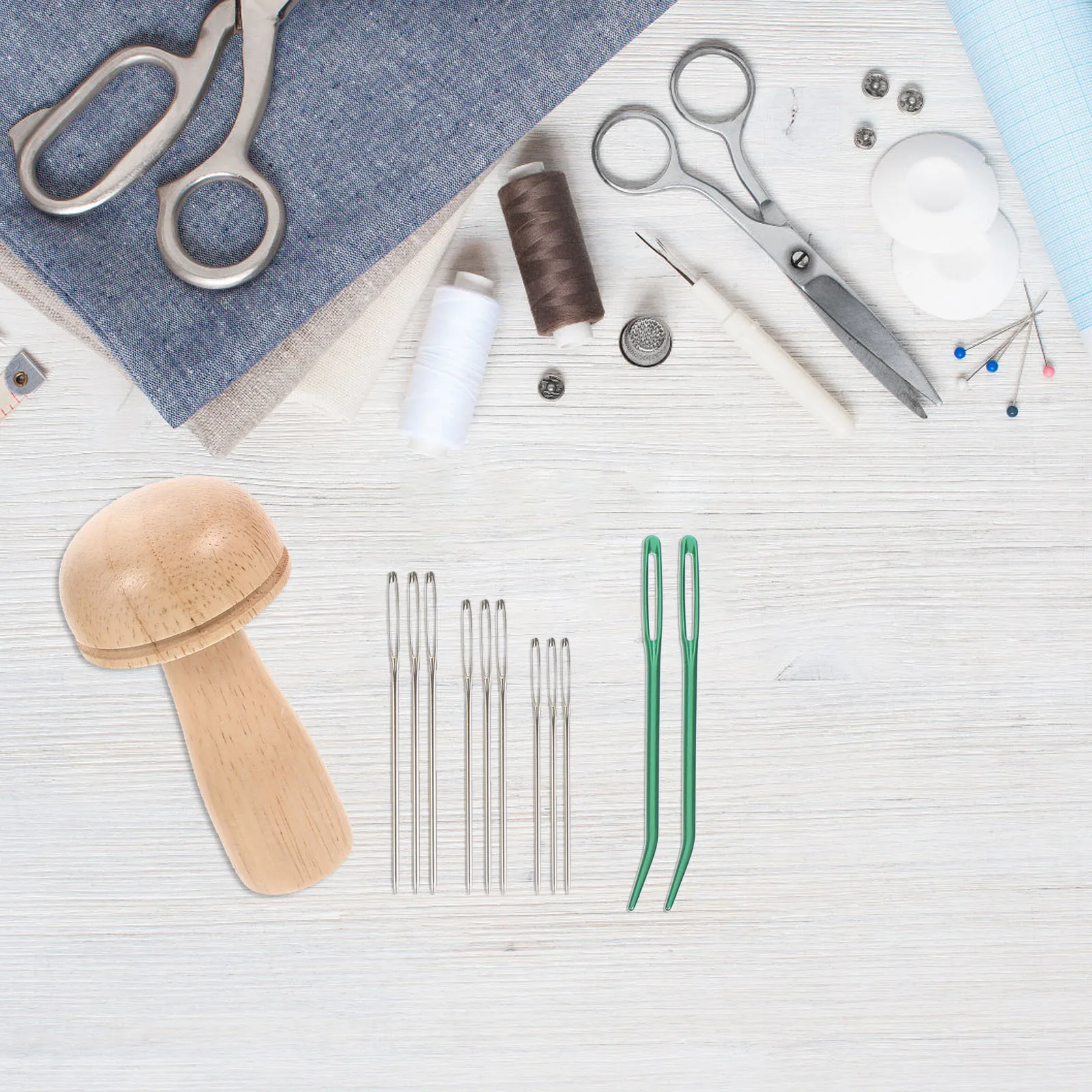 

1 Set Of Daily Use Yarn Needles Household Tapestry Sewing Tools Portable Darning Needle Set Premium Knitting Kit For Scarves