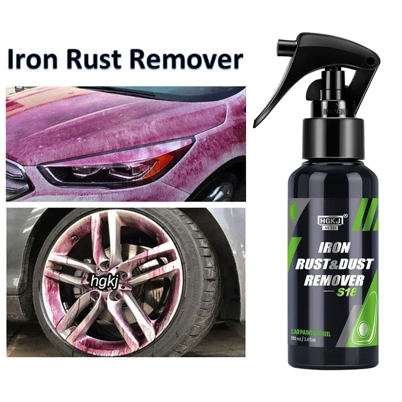 S18 Car Paint & Wheel Iron Particles Powder Rust & Dust Remover Auto Rim Metal Multi-Purpose Auto Cleaning Spray