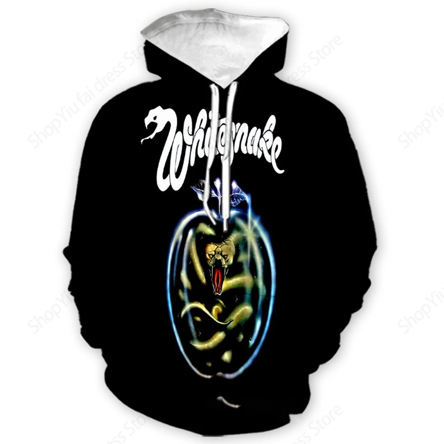 Whitesnake Band 3d Print Hoodie Men Women Fashion Rock Band Hoodies Hip Hop Metal Sweatshirt Boy Coat Women Sweats Tracksuit