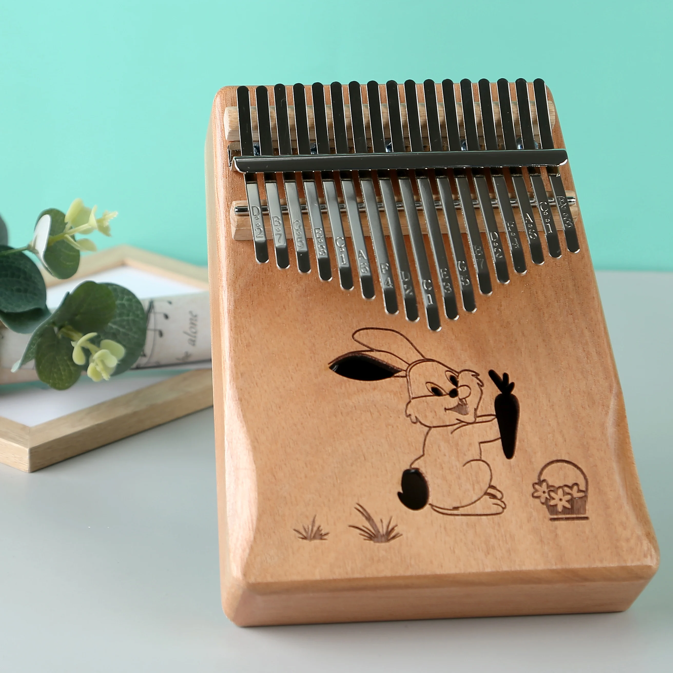 Lydesy Kalimba Daumenklavier-Set, 17 Tasten, manuell gestimmt, tragbares Fingerklavier, Geburtstags- und Festgeschenk für Kinder, Erwachsene und Anfänger. – Detail 15