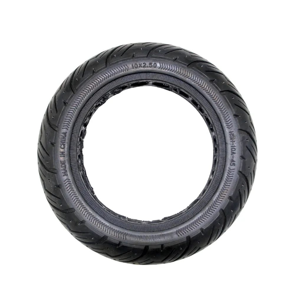 10x2.50 Solid Rubber Scooter Tire - Black Non-pneumatic Tire for Reduced Noise Vibration and Enhanced for rider Comfort