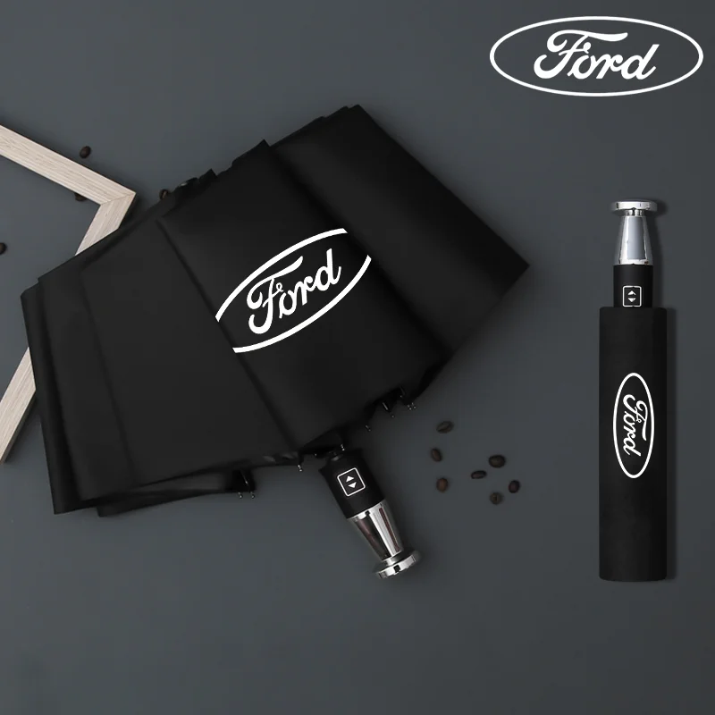 

For Ford Focus Fiesta EcoSport Ranger Fully Automatic Folding Umbrella Windproof Rainproof And UV-Proof Strengthen The Skeleton