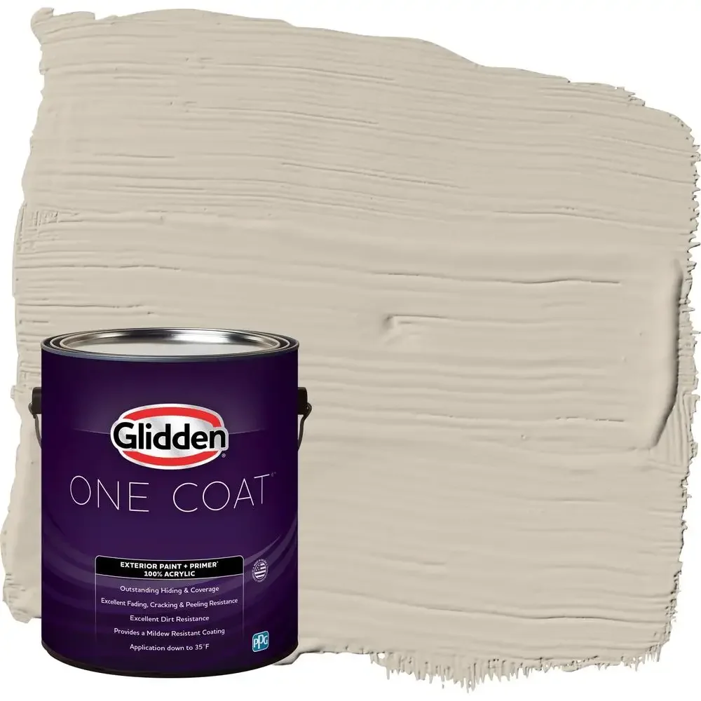 Exterior Paint Primer Gallon Flat High Hide UV Protection Acrylic Mildew Resistance Fading Cracking Peeling Low VOC Fast Dry