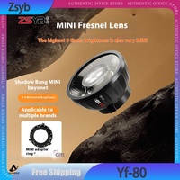 Zsyb Yf-80 Fresnel Lens Spotlight Portable Photography Light Mini Mount External Shoot Attachment Flash FotografíA Custom Gifts