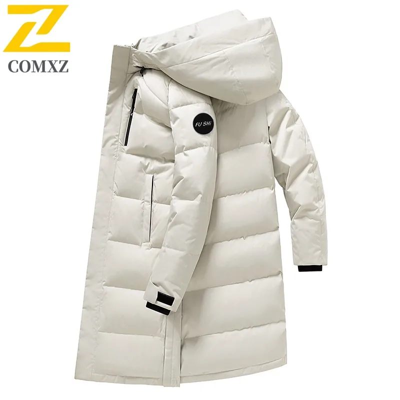 سترة COMXZ للرجال طويلة الطول بتصميم فاخر لرحلة التزلج ومغامرة الثلج سترة مبطنة بالقطن سترة منتفخة عالية الجودة للشارع