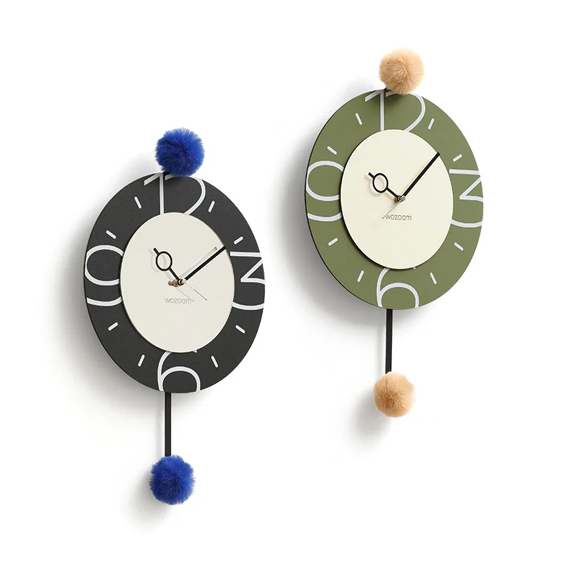 Zml clocks wall clock living room light luxury minimalist new creative wall art clock