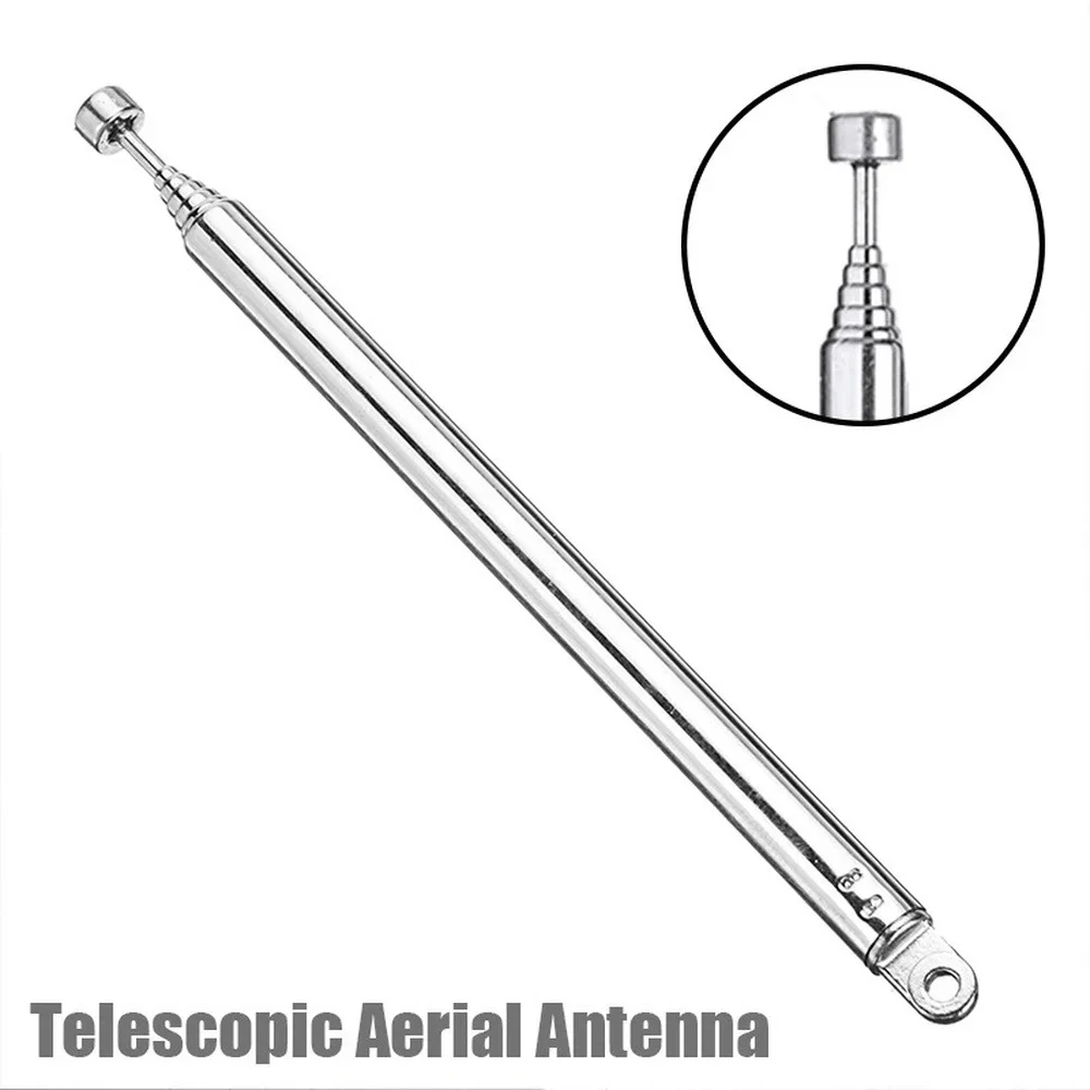 Antenna ad asta 7 sezioni di ricambio Antenna aerea telescopica TV Radio DAB AM/FM Antenna aerea telescopica universale lunghezza 740mm