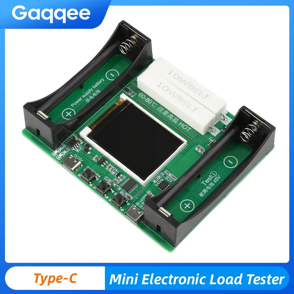18650 Lithium Battery Capacity Tester Module MAh MWh Digital Battery Power Detector Module 18650 Battery Tester Type-C