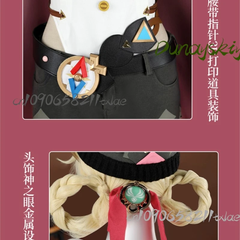 جينشين إمباكت جاهودا كول ويمن جيلز أزياء تنكرية شعر مستعار كاواي لطيف لوليتا فستان كيب الهالوين كرنفال حفلة عيد الميلاد