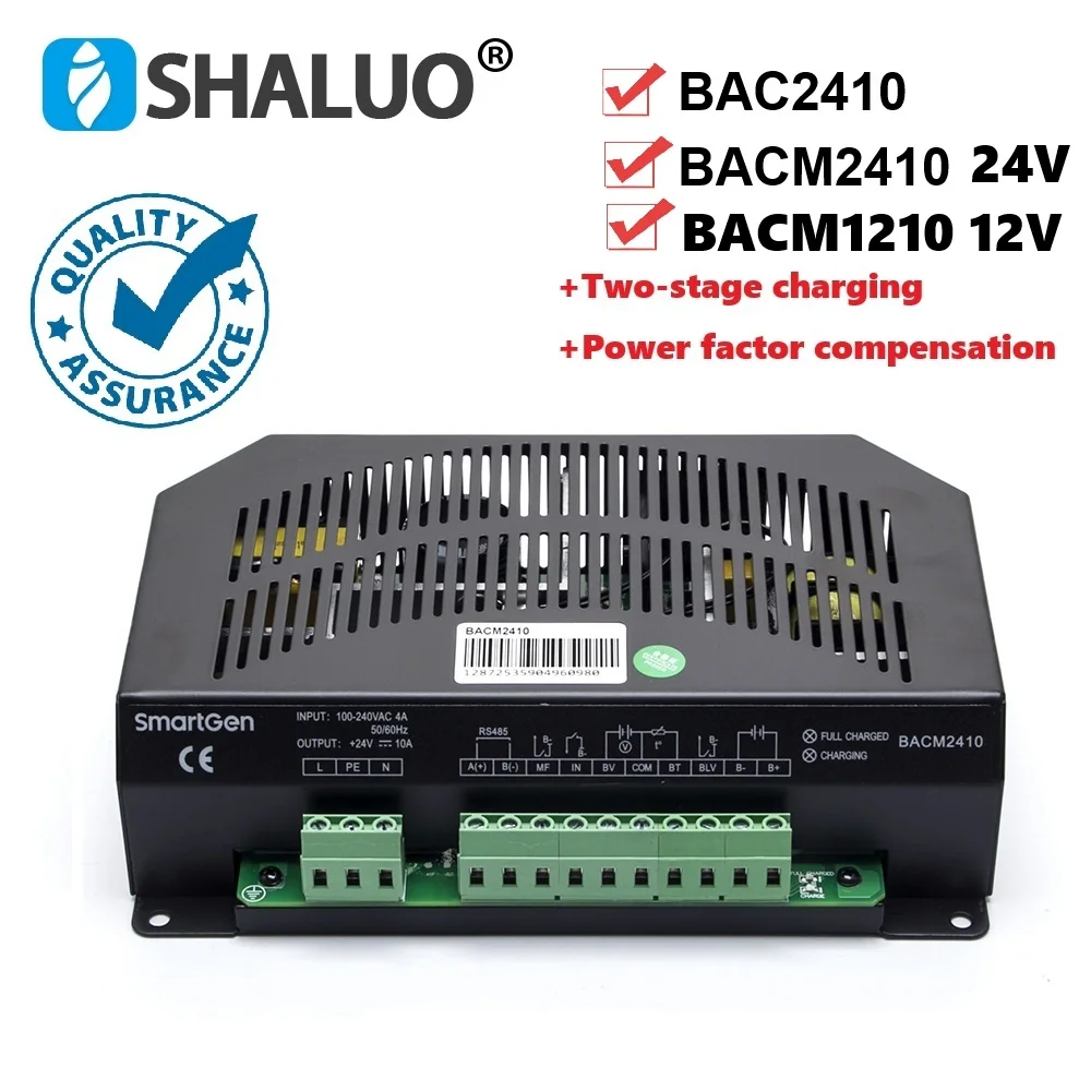 SmartGen BAC2410 BACM2410 24V 10A Generator Battery Charger Auto Intelligent Float Charging Adapter Module 12V 10A BACM1210