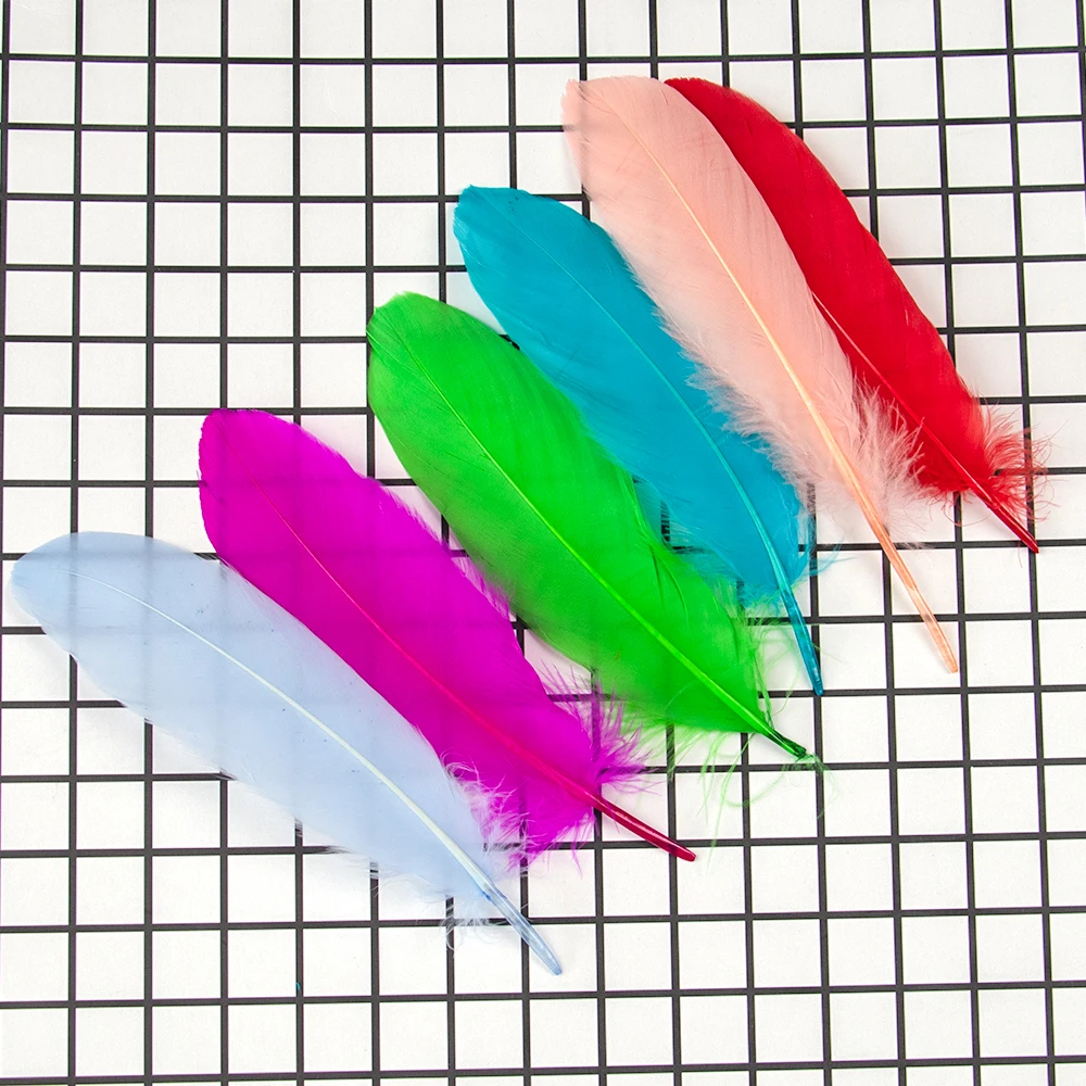 50-200Pcs Natural Goose Feather 15-20cm Colorful Swan Feather DIY Home Party Decoration Craft Costume Jewelry Sewing Accessories