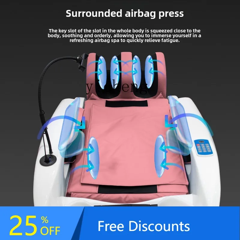 

AA Ceramic basin barber shop flush bed automatic electric intelligent massage shampoo bed